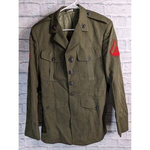 USMC COAT, MAN'S GREEN (SIZE: 41R, NSN:8405-01-279-5627, NO BELT)